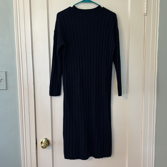 NWT Madewell Long-Sleeved Navy Dress. Size S - Picture 3 of 5